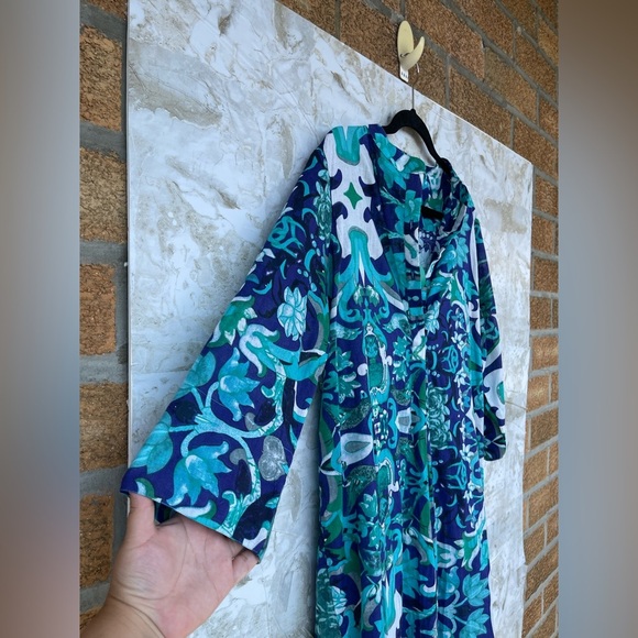 Antica Sartoria by Giacomo Cinque Maxi Dress Kaftan Boho Artsy size large - Picture 6 of 16